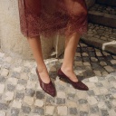 Basel czółenka, bordowy połysk